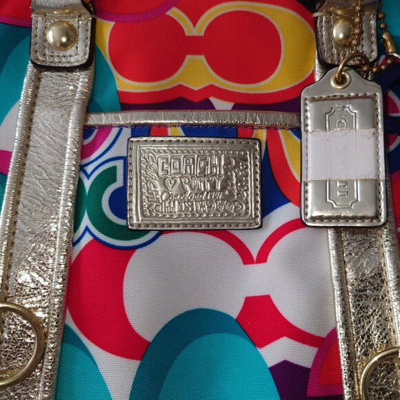 Coach Multicolor Poppy Tote - Picture 4 of 15